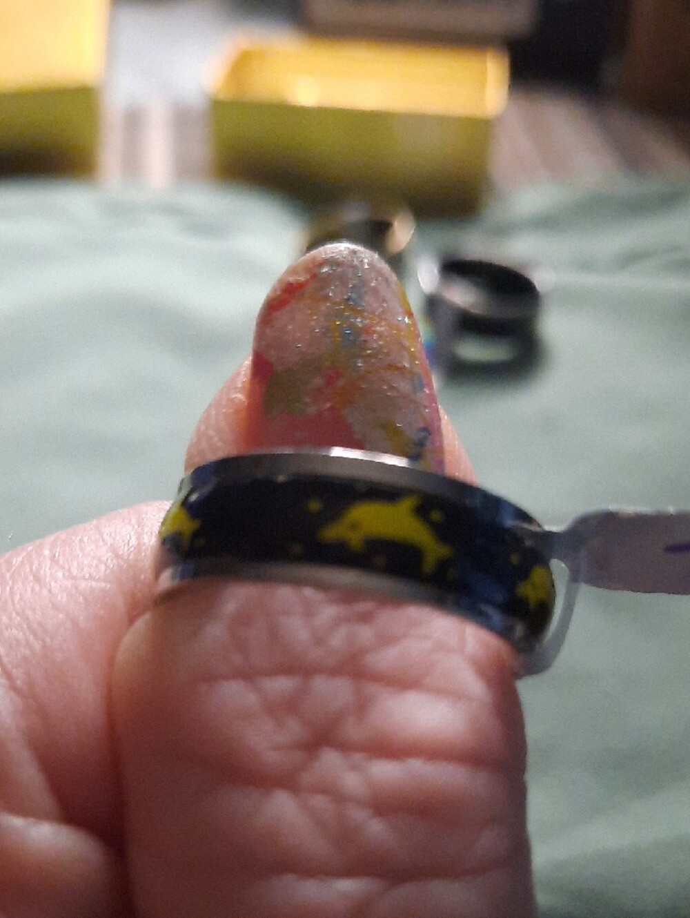 Mixed Metal Band Rings - Assorted Colors - Picture 4 of 8